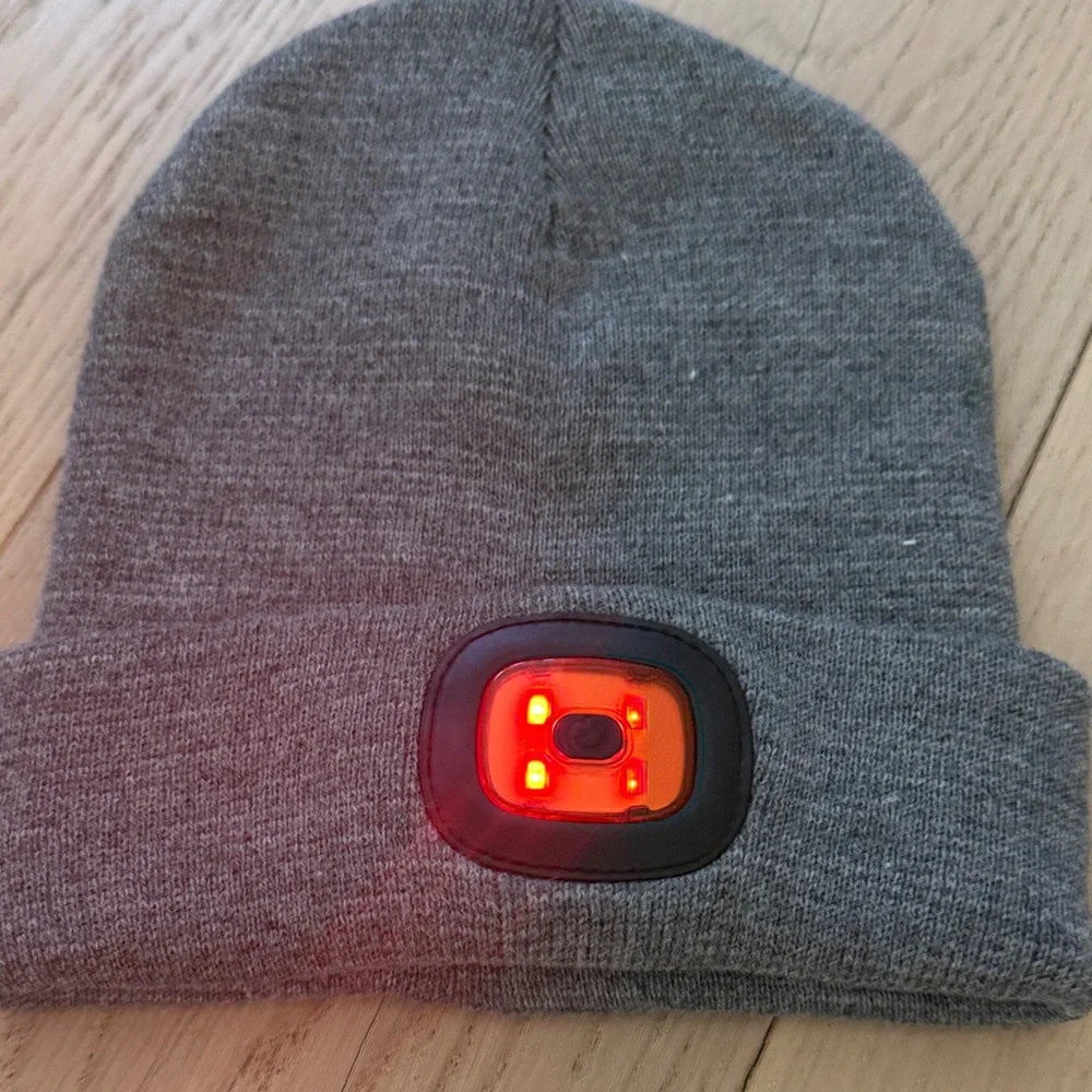 Gray LED Beanie Hat
